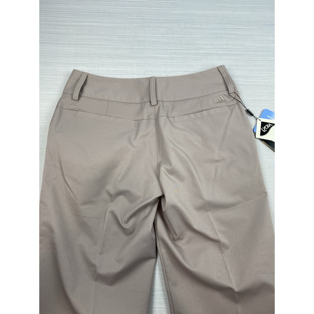 Adidas Climalite Golf Pants Women's Khaki‎ Straight-Leg Stretch Size 2 Trousers - Picture 14 of 16